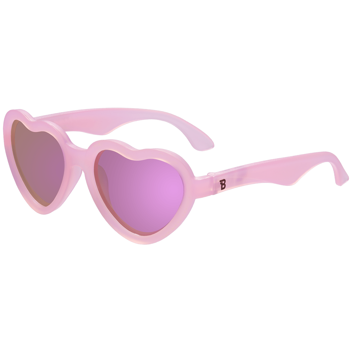 Frosted Pink Heart | Purple Polarized Mirrored Lenses - LITTLE RAD THINGS