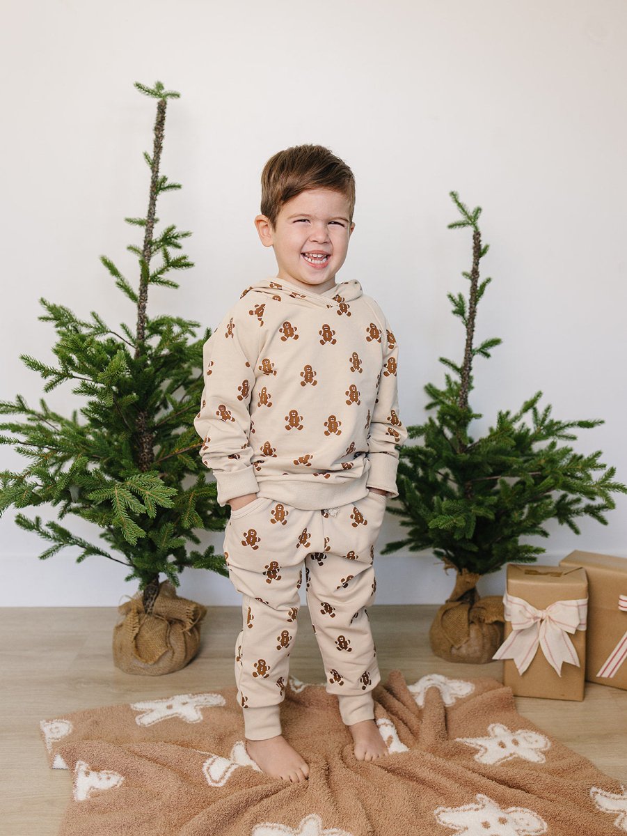 Gingerbread Hooded French Terry Set - LITTLE RAD THINGS