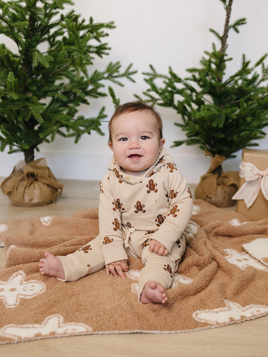 Gingerbread Hooded French Terry Set - LITTLE RAD THINGS