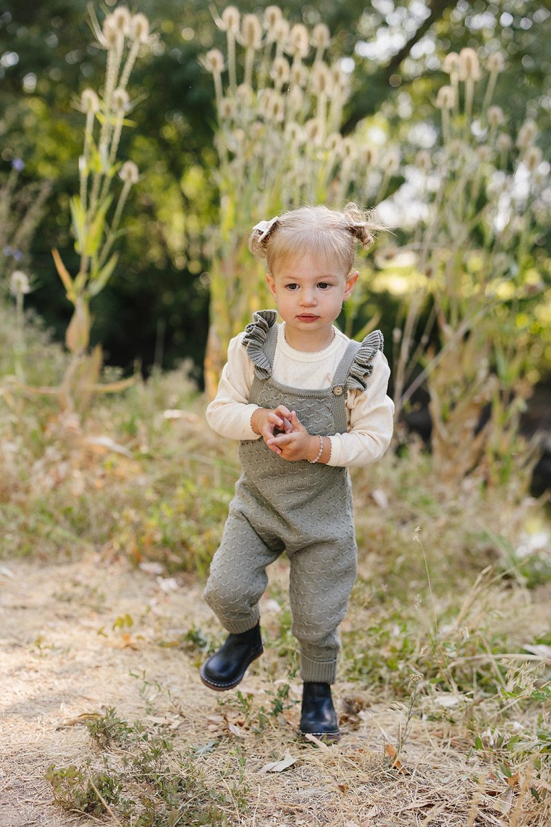 Green Ruffle Knit Overalls - LITTLE RAD THINGS