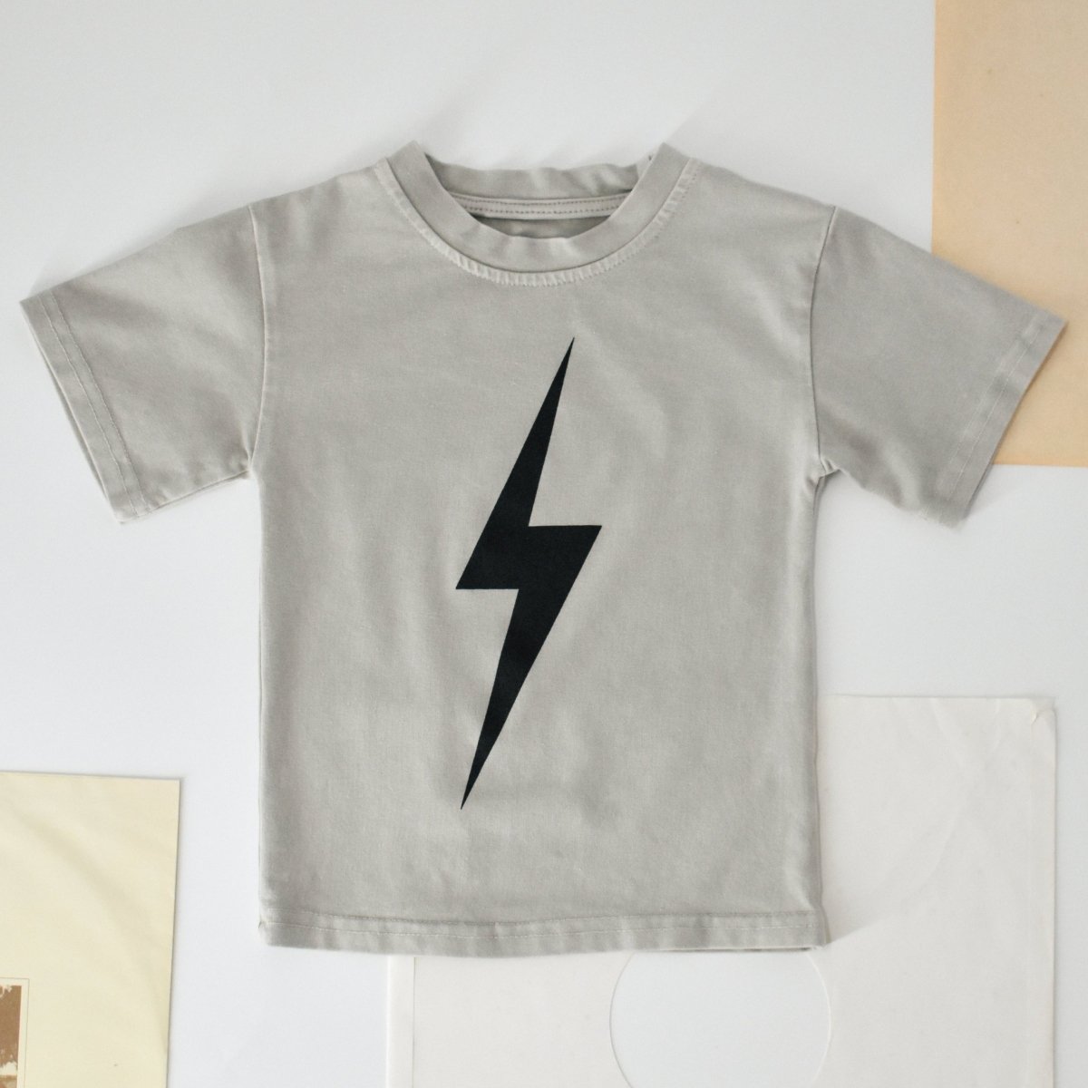 GREIGE ACID - WASH SPARK TEE - LITTLE RAD THINGS