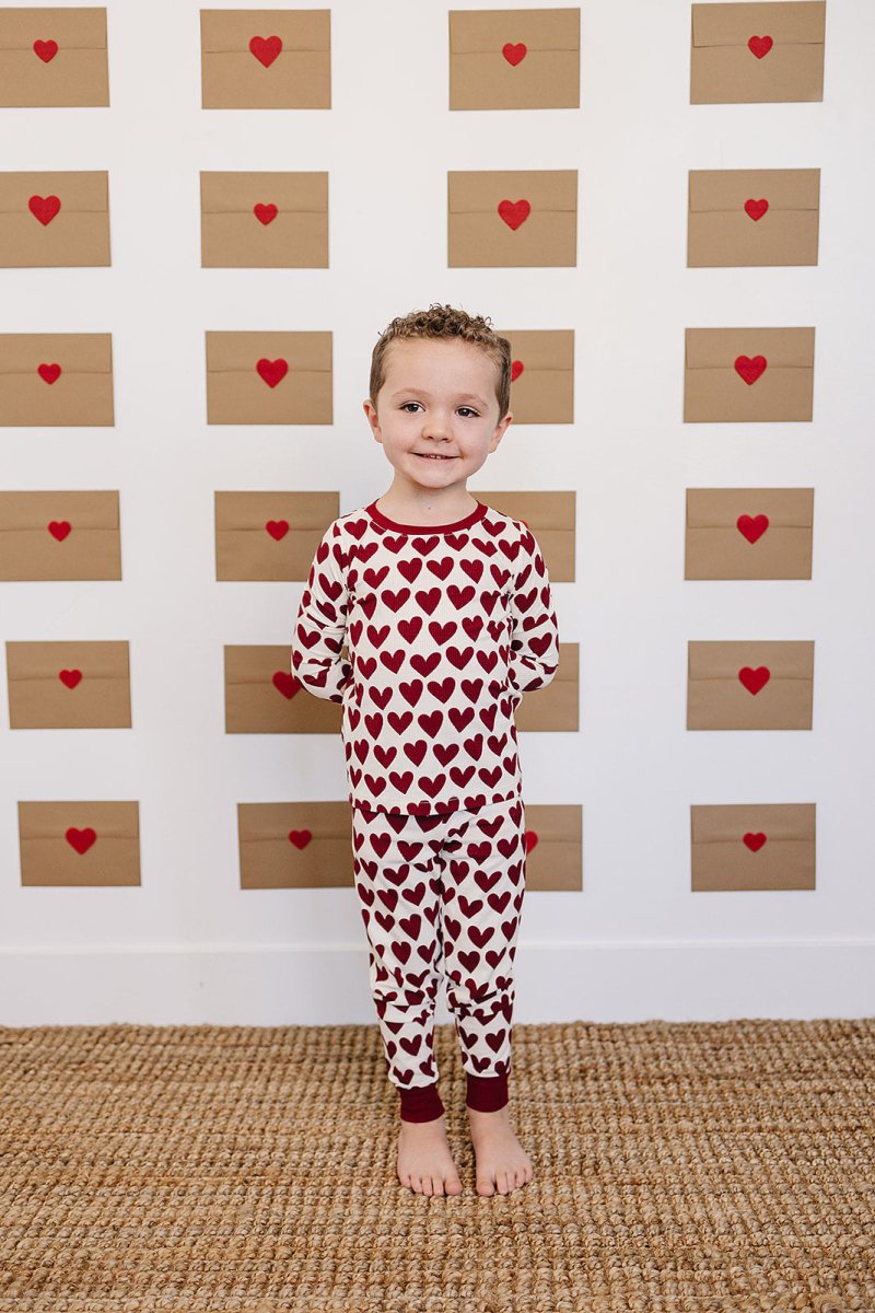 Hearts Ribbed Bamboo Cozy Set - LITTLE RAD THINGS
