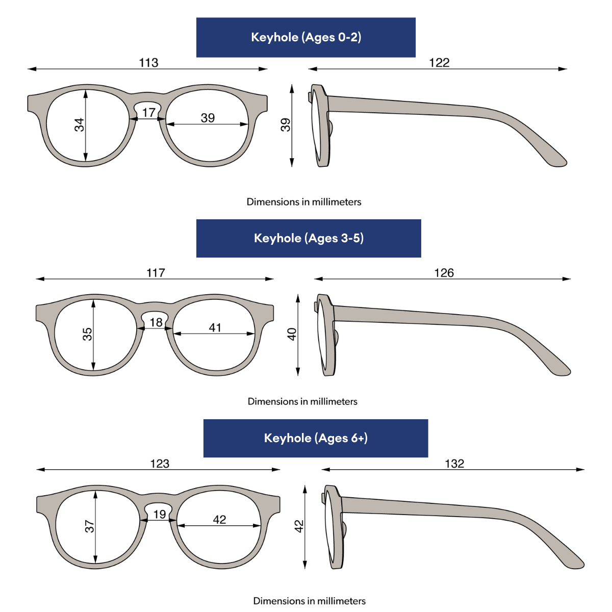 Jet Black Keyhole | Cobalt Polarized Lenses - LITTLE RAD THINGS
