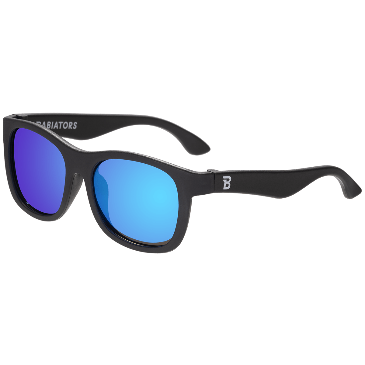 Jet Black Polarized Navigator | Cobalt Mirrored Lens - LITTLE RAD THINGS