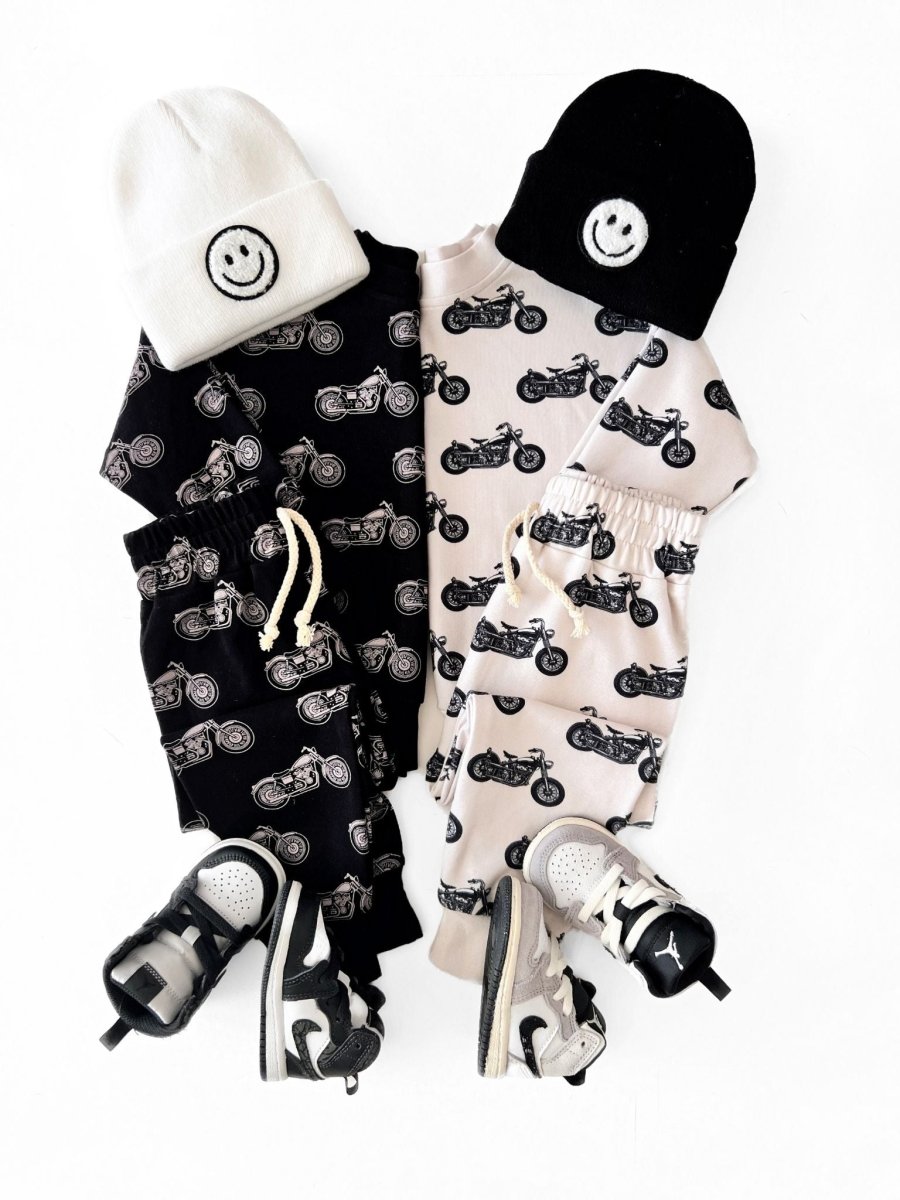 Jogger Set | Born to Ride Black - LITTLE RAD THINGS