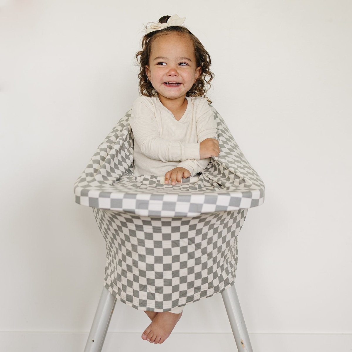 Light Green Checkered Bamboo Multi - Use Cover - LITTLE RAD THINGS