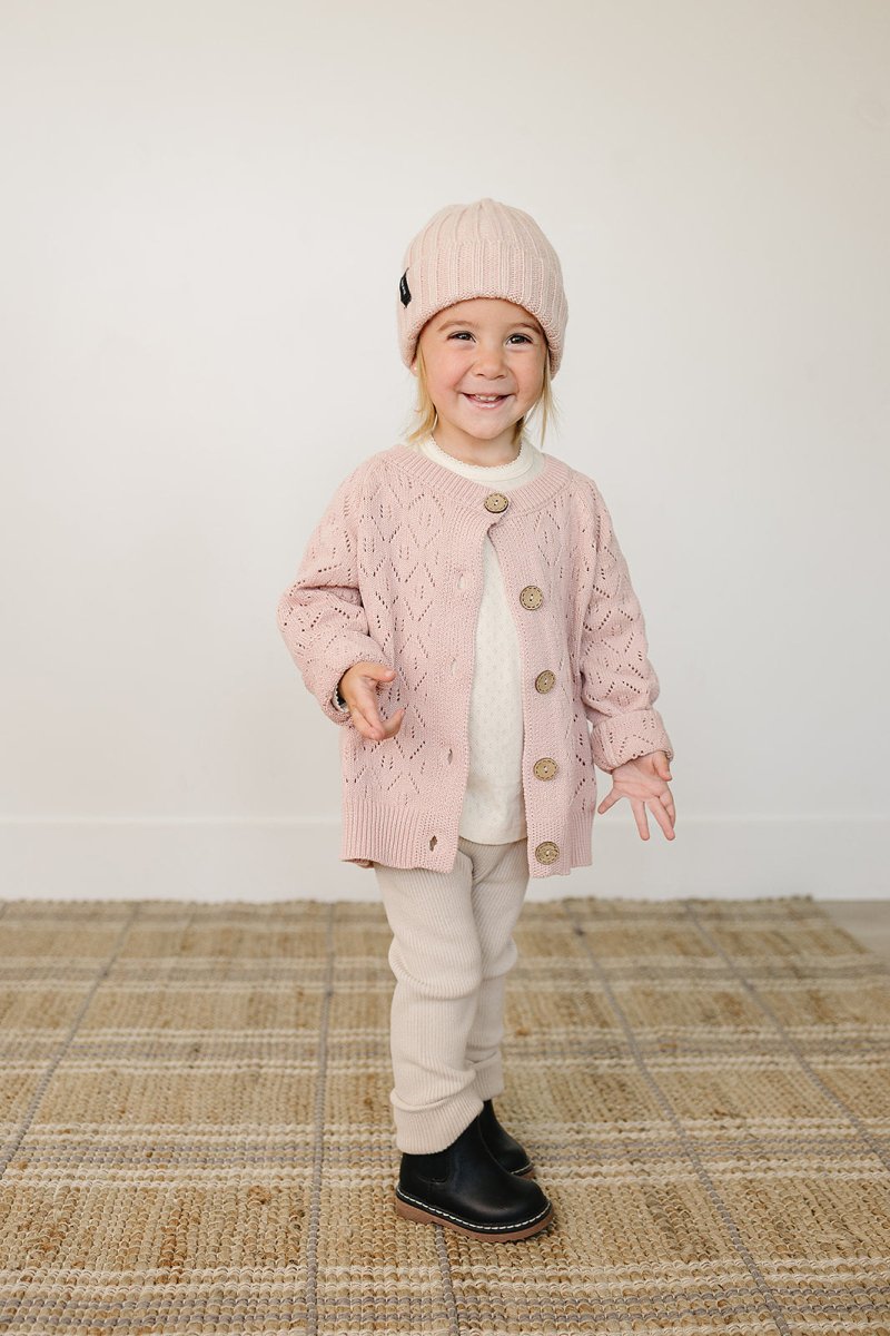 Light Pink Chunky Knit Beanie - LITTLE RAD THINGS