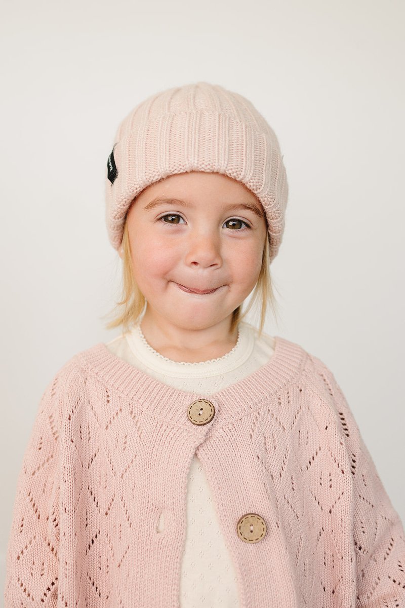 Light Pink Chunky Knit Beanie - LITTLE RAD THINGS