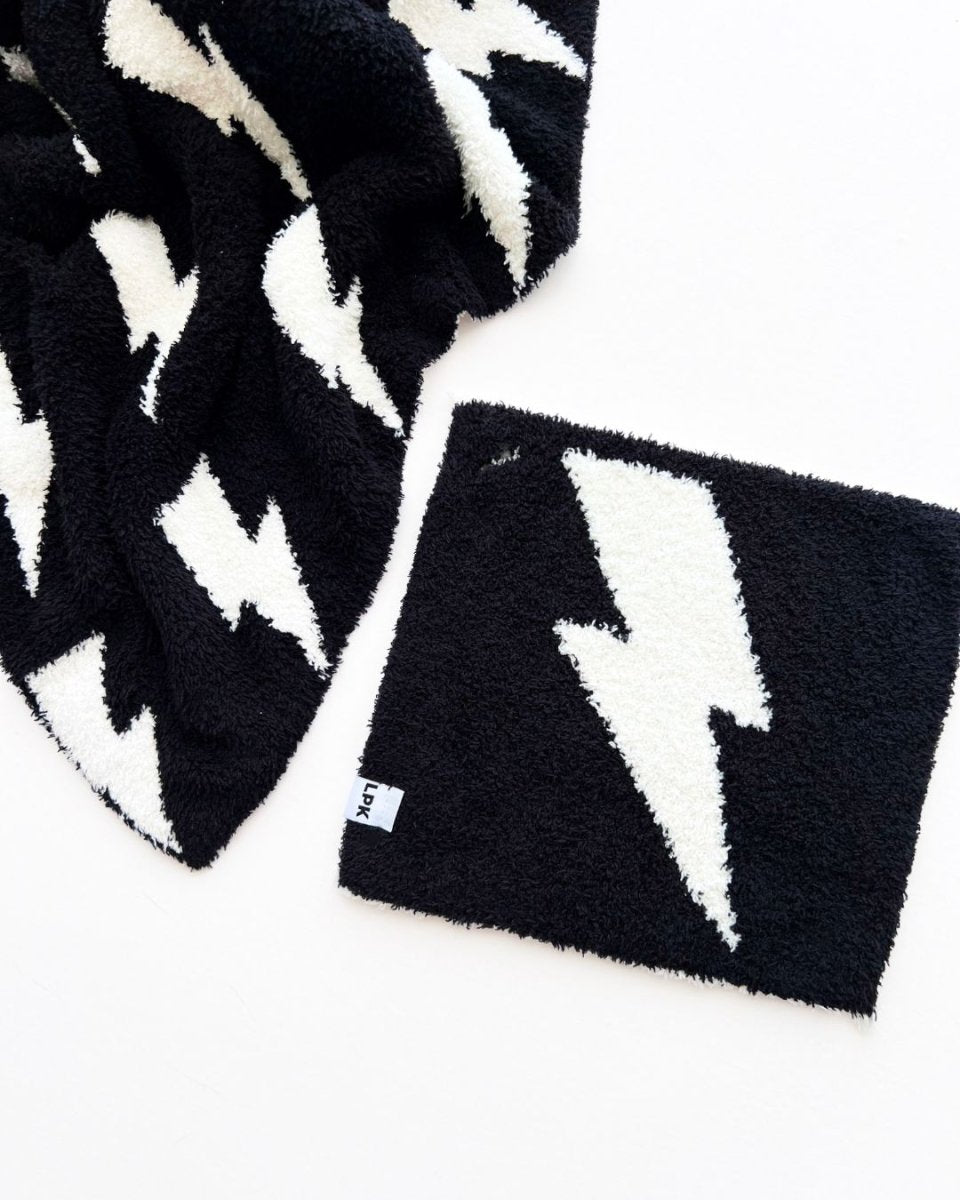 Lightning Bolt Plush Lovey | Black - LITTLE RAD THINGS