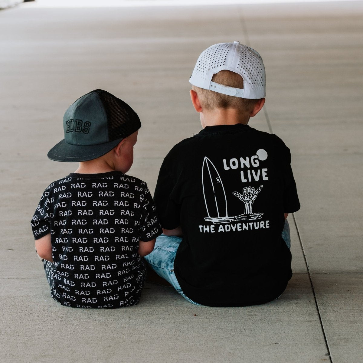 LONG LIVE THE ADVENTURE TEE - BLACK - LITTLE RAD THINGS