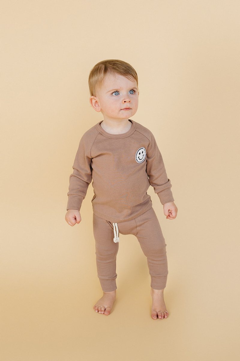 Lounge Set | Smiley Mocha - LITTLE RAD THINGS
