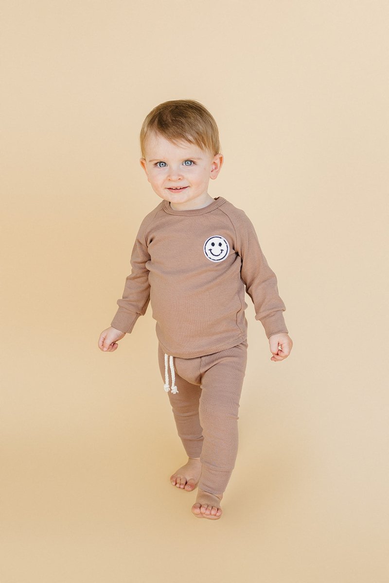 Lounge Set | Smiley Mocha - LITTLE RAD THINGS