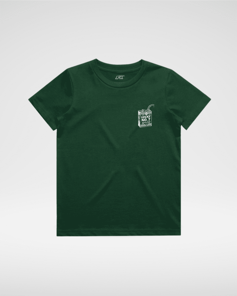 LUCKY NO. 7 TEE - LIMITED EDITION FOREST GREEN - LITTLE RAD THINGS