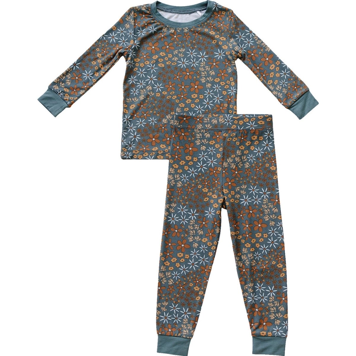 Navy Floral Bamboo Cozy Set - LITTLE RAD THINGS