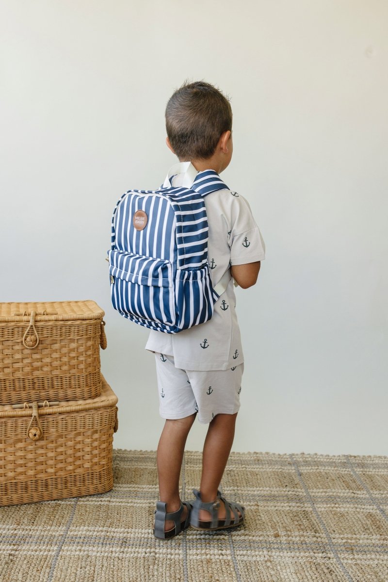 Navy Stripe Mini Backpack - LITTLE RAD THINGS