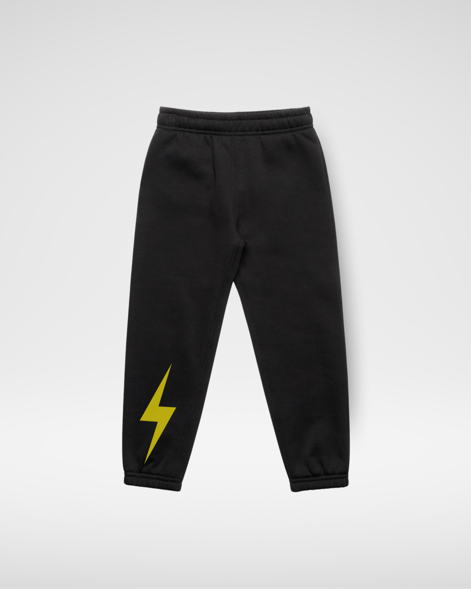 NEON SPARK TRACK PANT - BLACK - LITTLE RAD THINGS