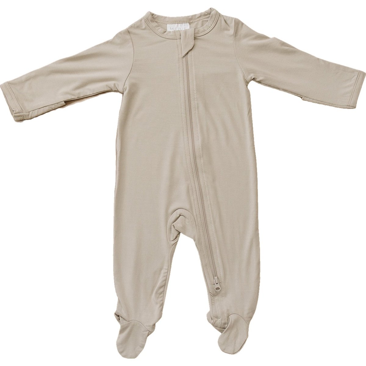 Oatmeal Bamboo Footed Zipper - LITTLE RAD THINGS