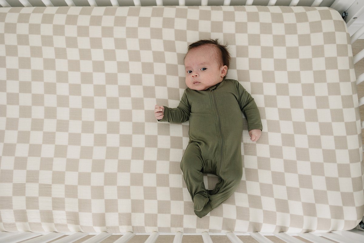 Olive Bamboo Footed Zipper - LITTLE RAD THINGS