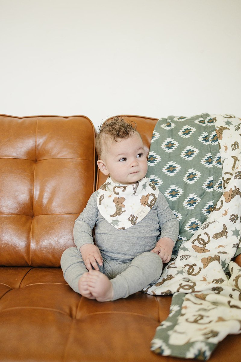Outlaw Cowboy Classic Muslin Bib - LITTLE RAD THINGS