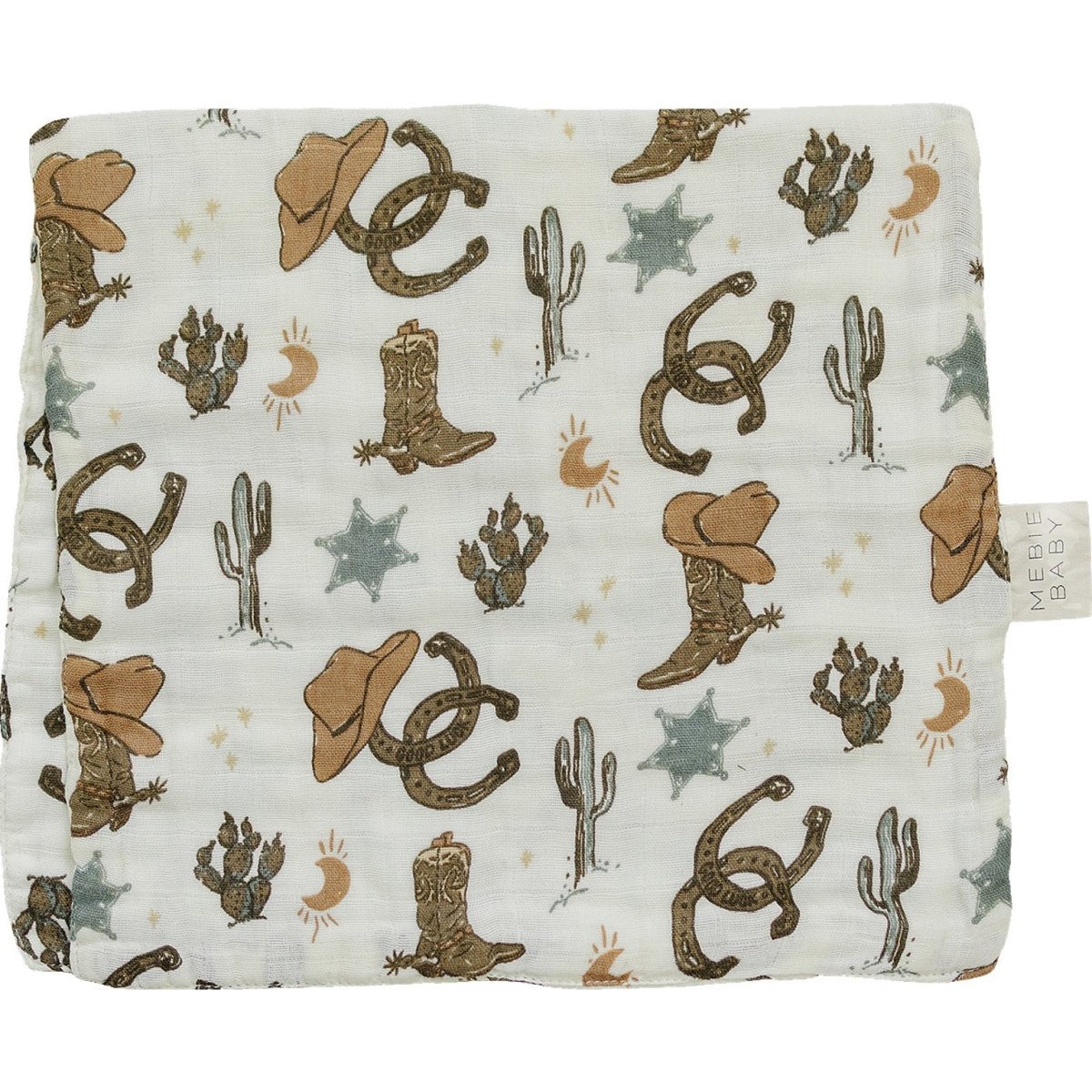 Outlaw Cowboy Muslin Burp Cloth - LITTLE RAD THINGS