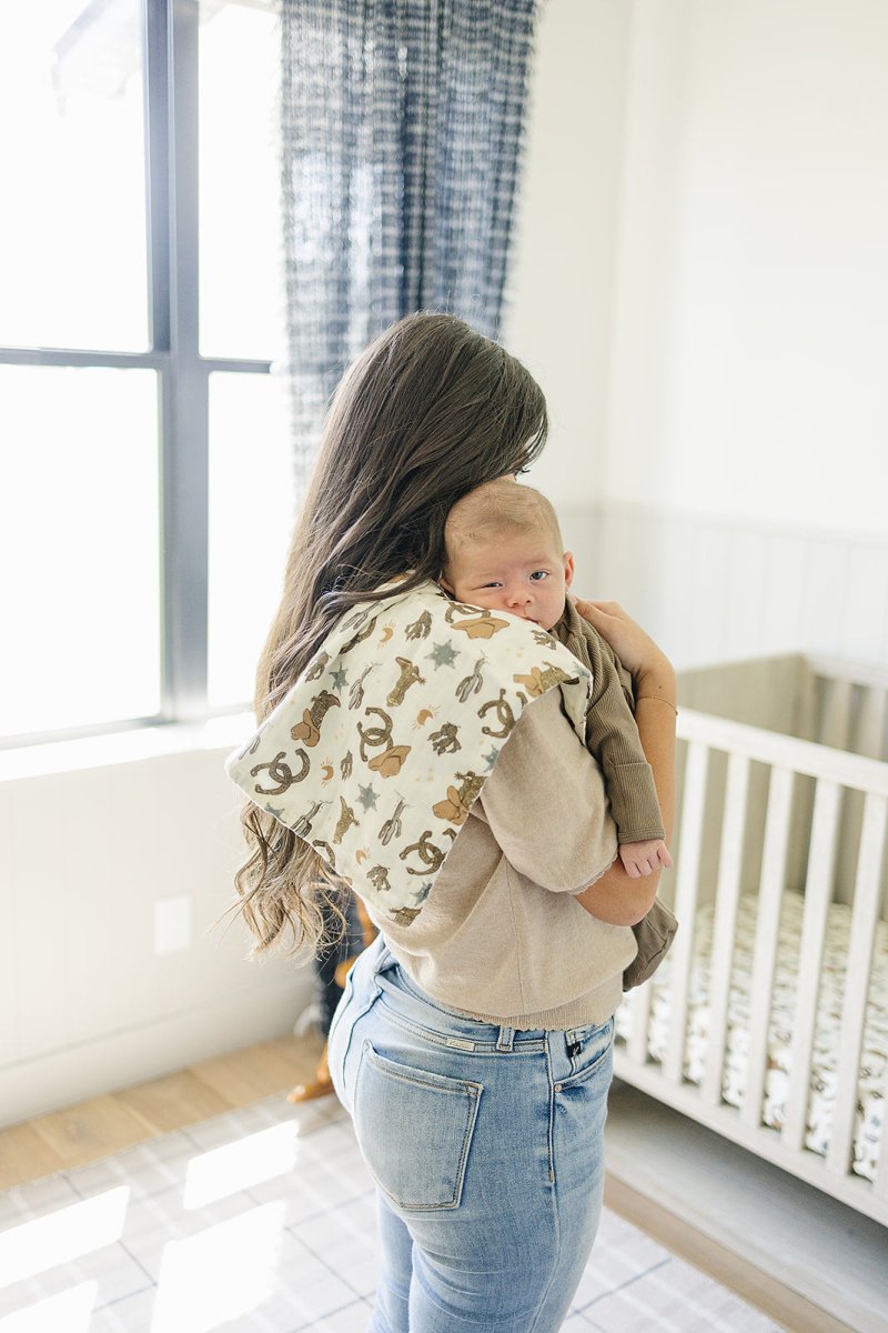 Outlaw Cowboy Muslin Burp Cloth - LITTLE RAD THINGS