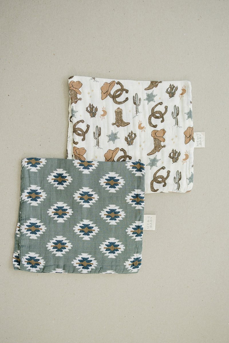 Outlaw Cowboy Muslin Burp Cloth - LITTLE RAD THINGS