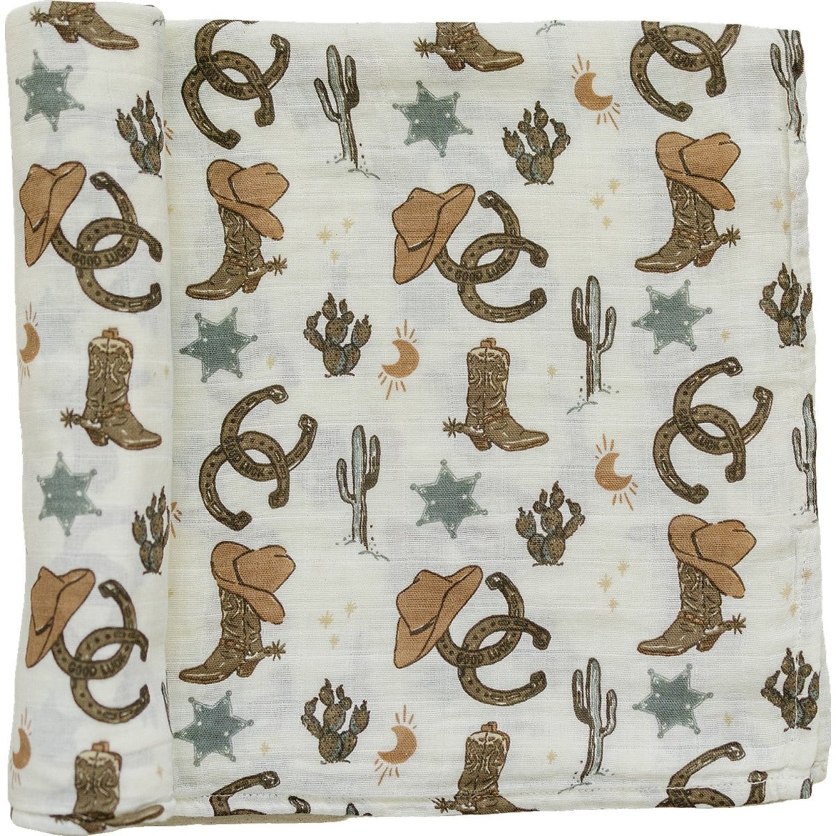 Outlaw Cowboy Muslin Swaddle Blanket - LITTLE RAD THINGS