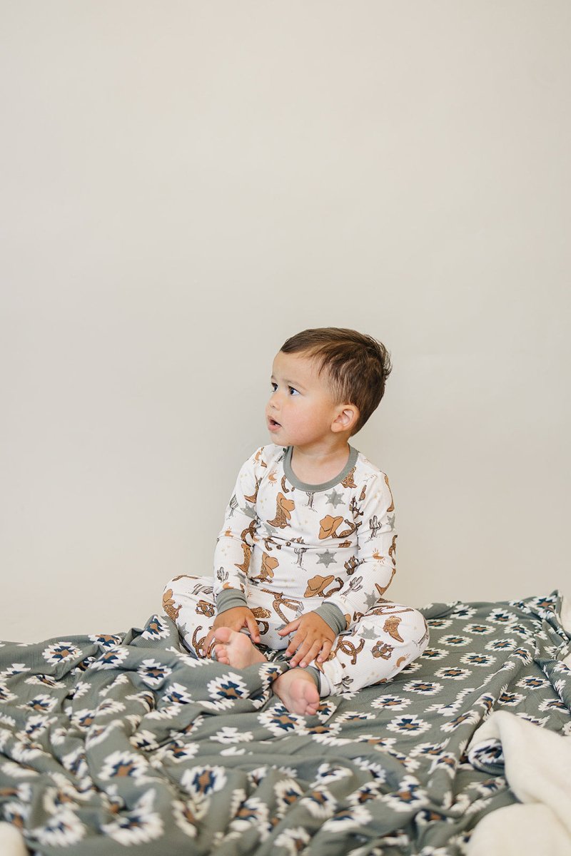 Outlaw Cowboy Ribbed Bamboo Cozy Set - LITTLE RAD THINGS