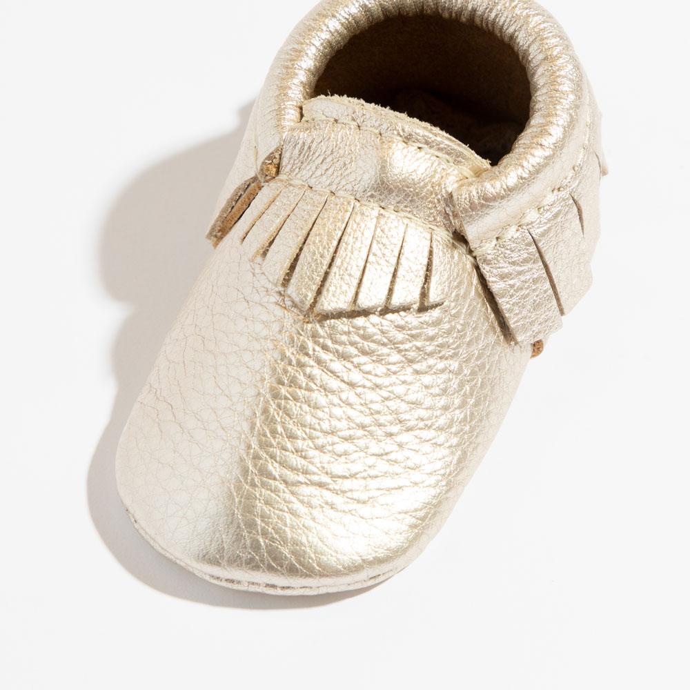 Platinum Moccasin Baby Shoe - LITTLE RAD THINGS