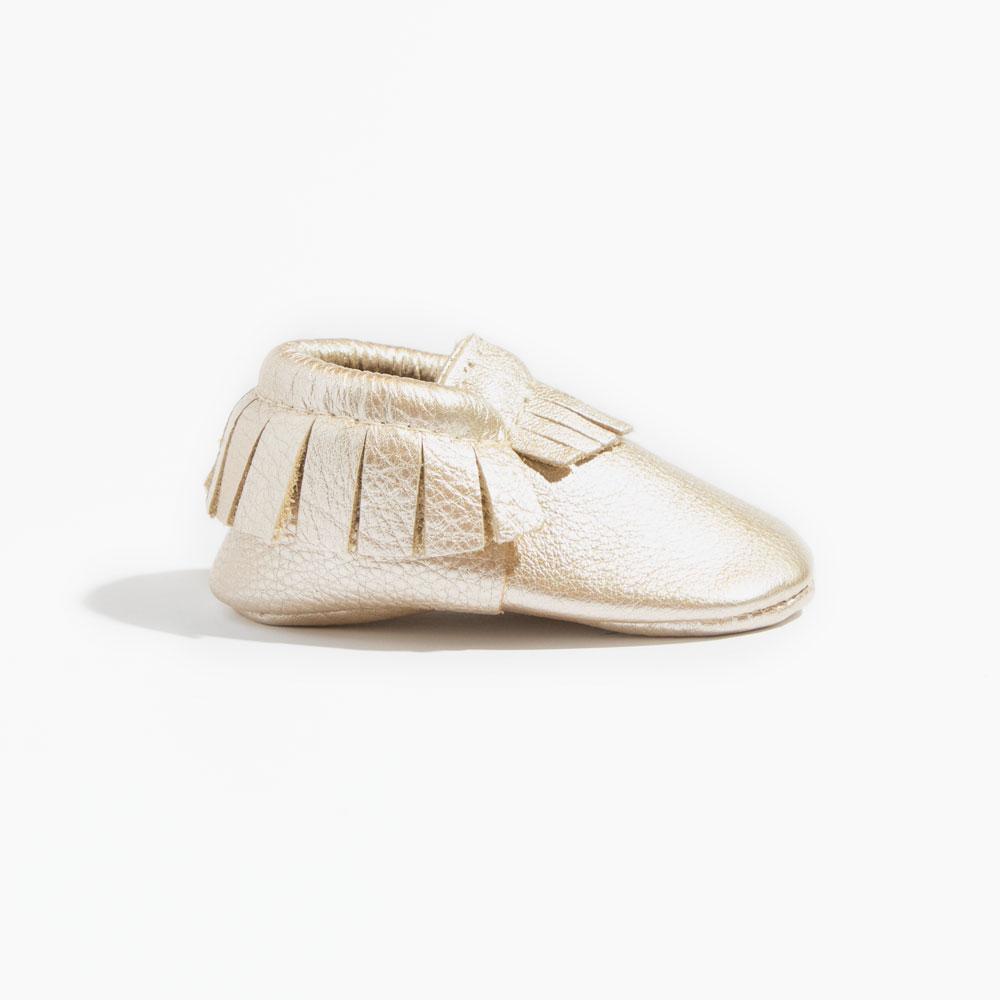 Platinum Moccasin Baby Shoe - LITTLE RAD THINGS