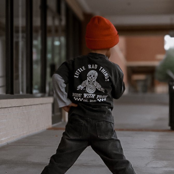 (PRE - ORDER) THE ESSENTIALS NIGHT RIDER TEE - LITTLE RAD THINGS