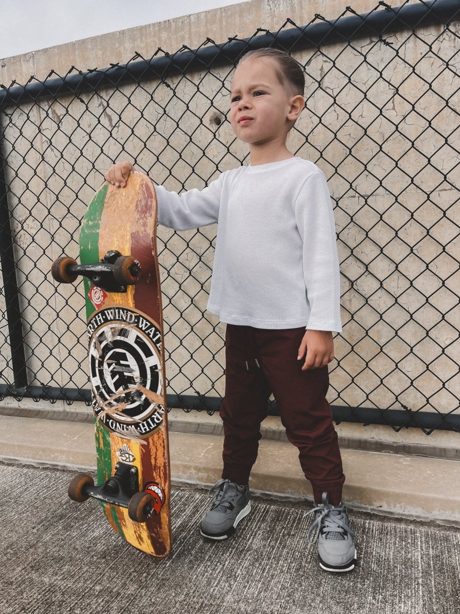 (PRE - ORDER) VETERAN SLIM FIT JOGGER - CRIMSON - LITTLE RAD THINGS