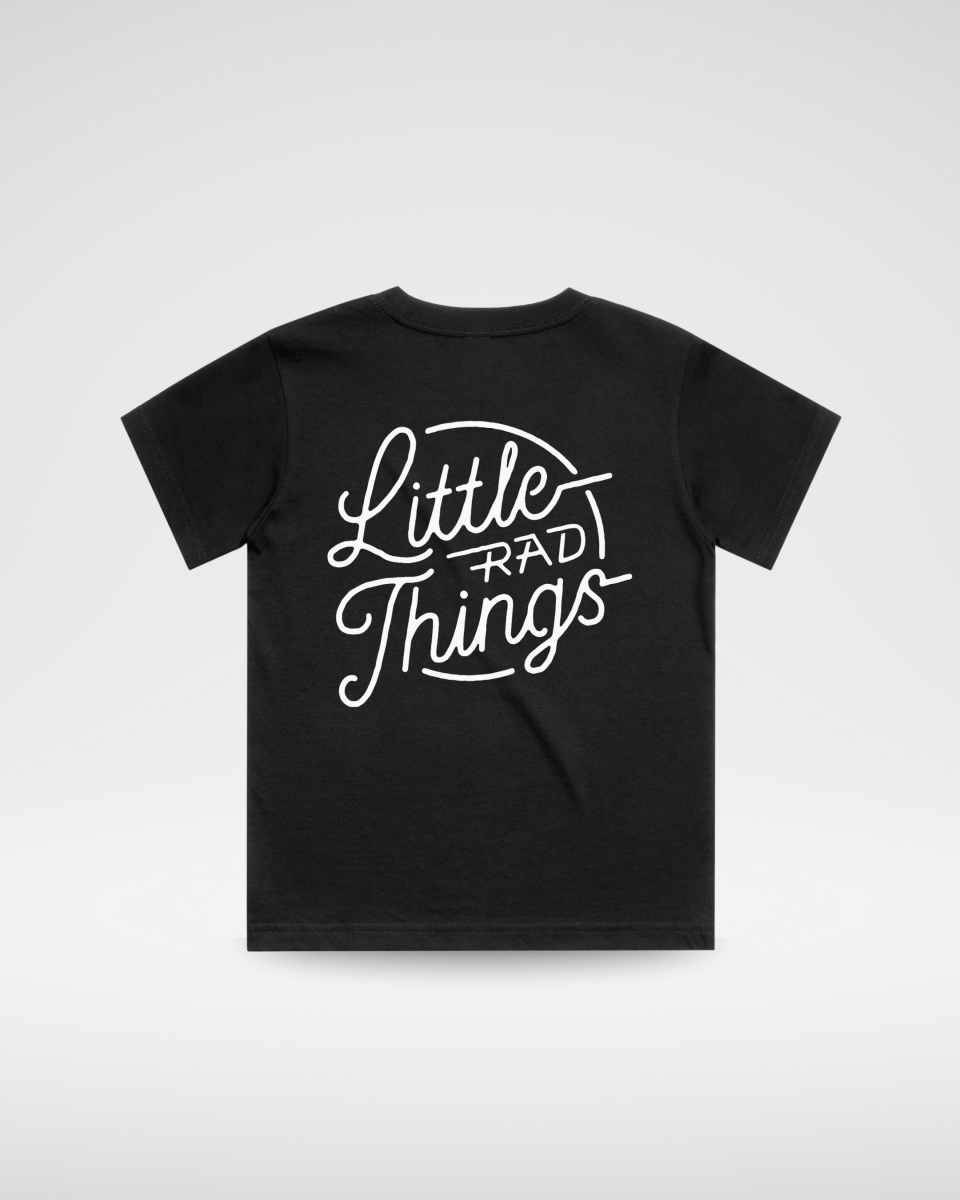 RAD CIRCLE LOGO TEE - BLACK - LITTLE RAD THINGS