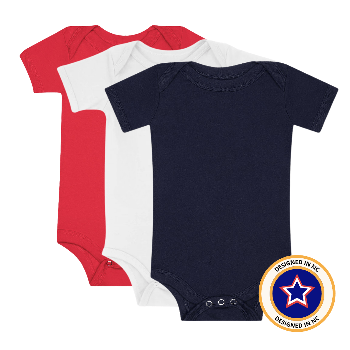 RAD NEUTRALS AMERICANA ONESIE 3 - PACK - LITTLE RAD THINGS