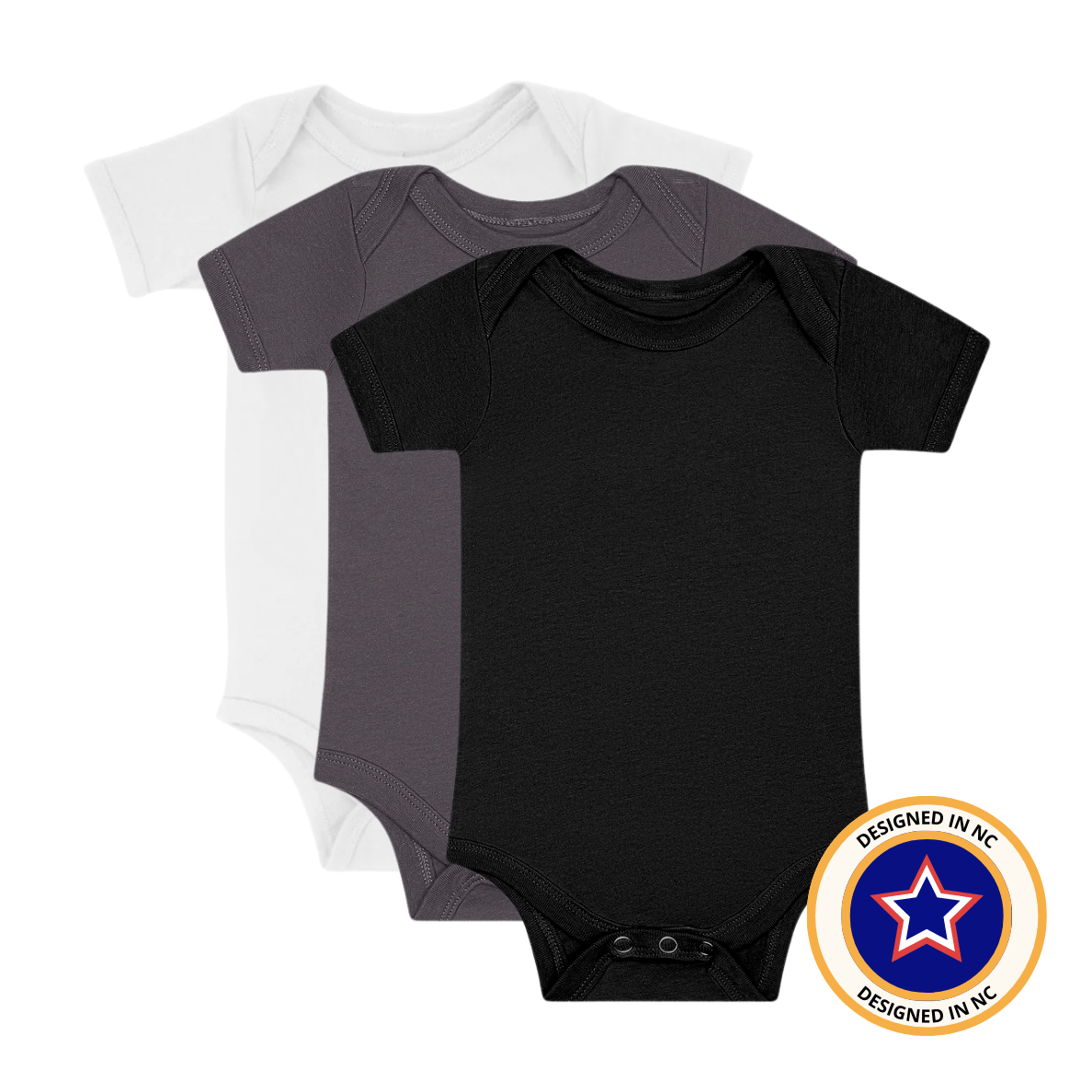 RAD NEUTRALS MONOCHROME ONESIE 3 - PACK - LITTLE RAD THINGS