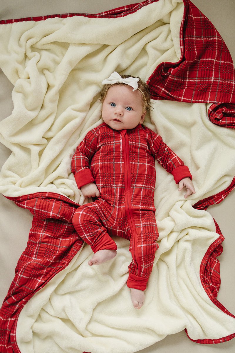 Red Plaid Bamboo Zipper - LITTLE RAD THINGS