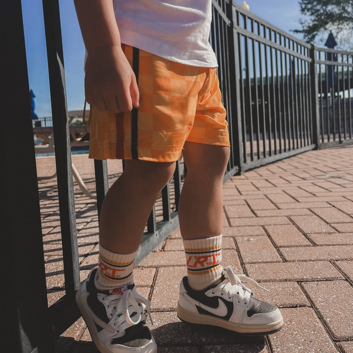 RETRO - WAVE HYBRID BOARD SHORT - YELLOW - LITTLE RAD THINGS