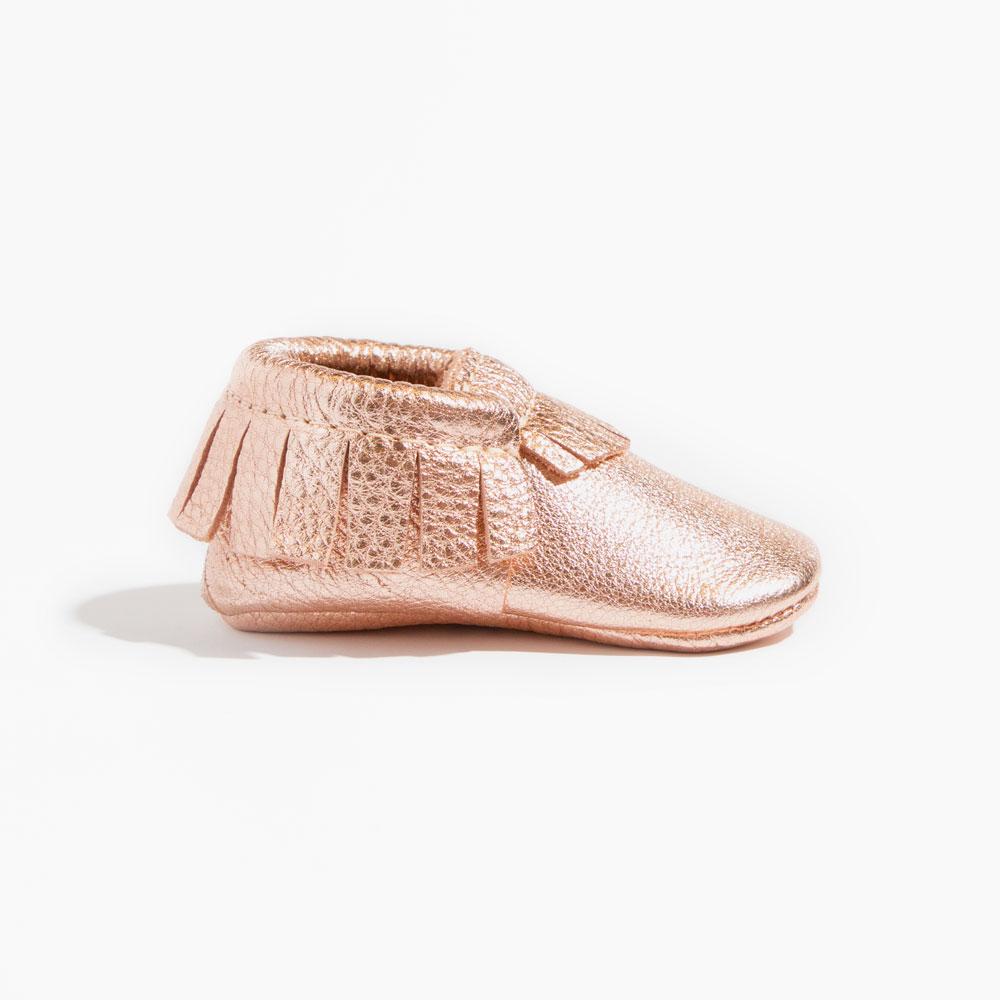 Rose Gold Moccasin Baby Shoe - LITTLE RAD THINGS