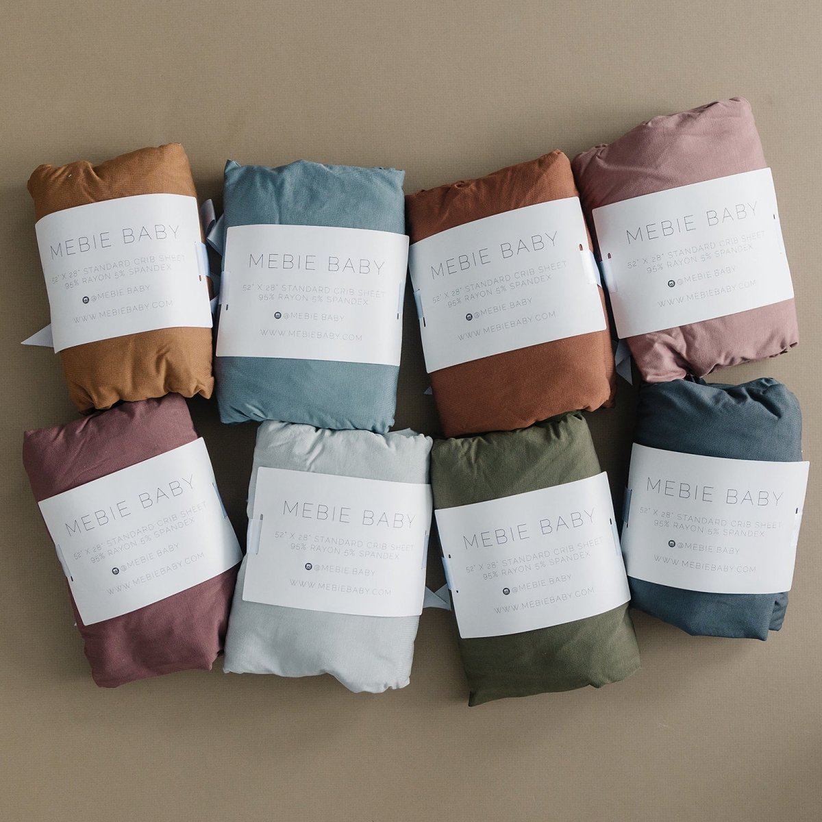 Rust Bamboo Stretch Crib Sheet - LITTLE RAD THINGS