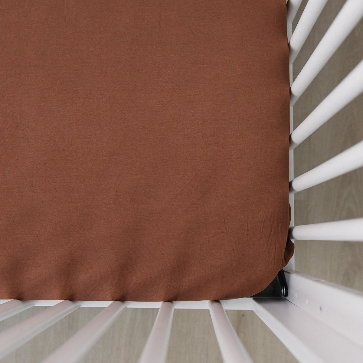 Rust Bamboo Stretch Crib Sheet - LITTLE RAD THINGS