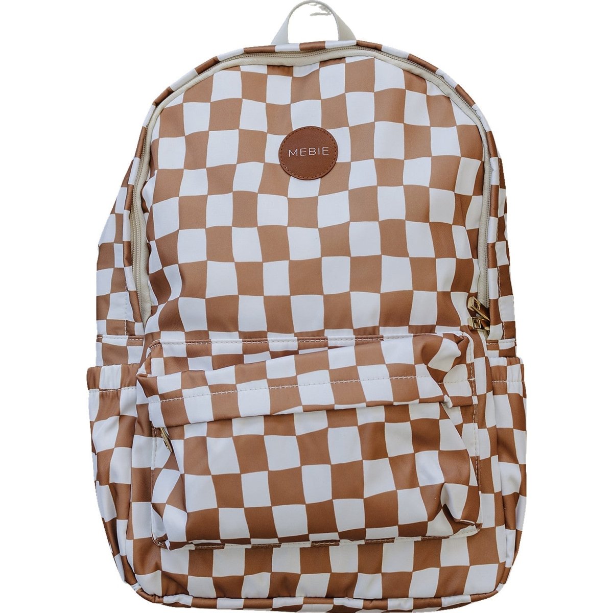 Rust Wavy Checkered Large Backpack - LITTLE RAD THINGS