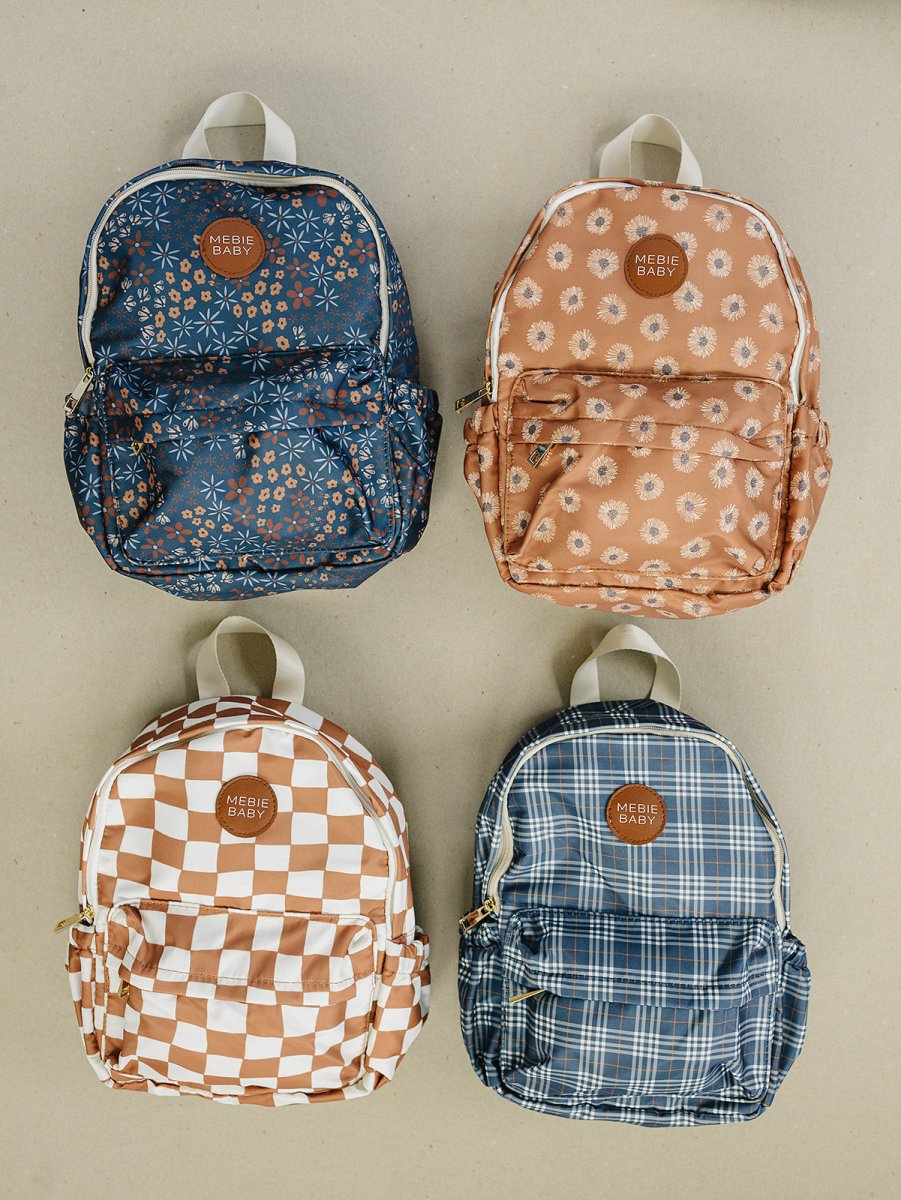 Rust Wavy Checkered Mini Backpack - LITTLE RAD THINGS