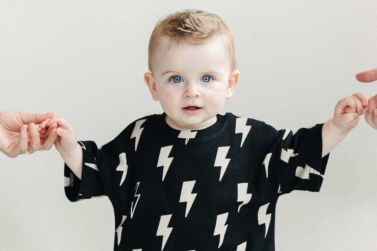 Shorts Set | Black Bolts - LITTLE RAD THINGS