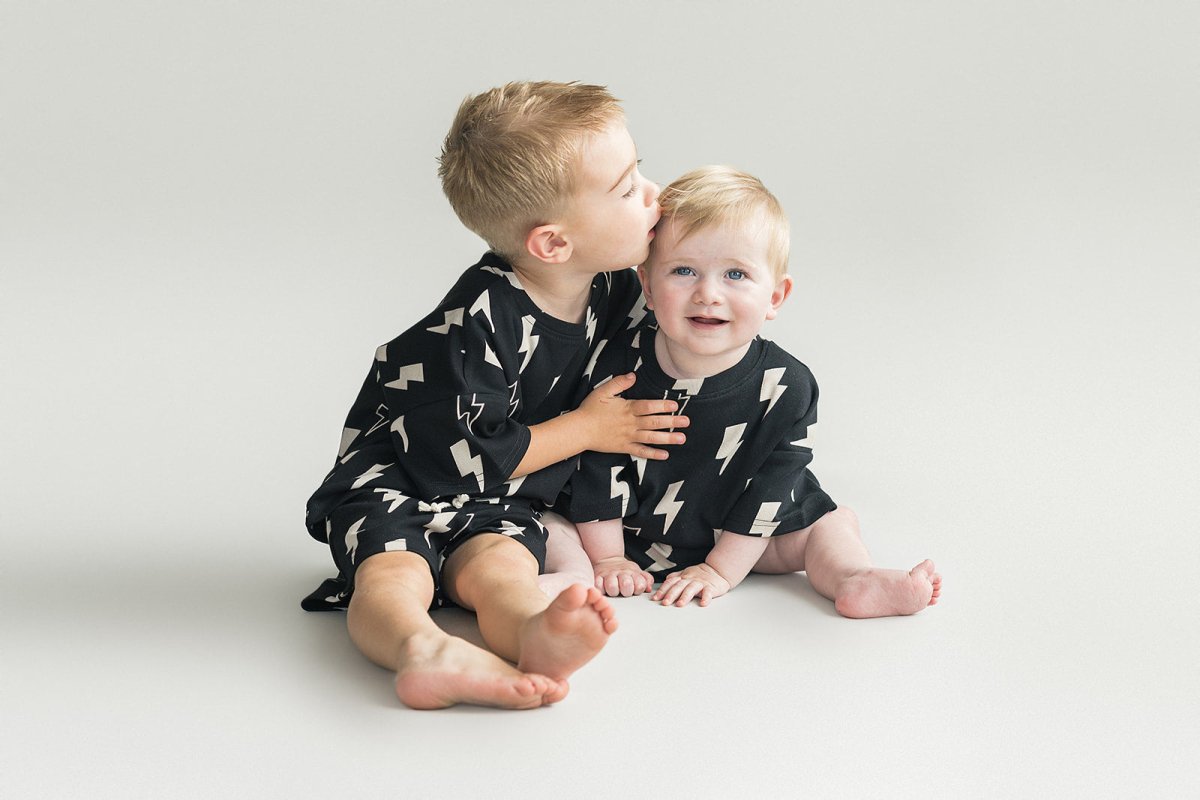 Shorts Set | Black Bolts - LITTLE RAD THINGS