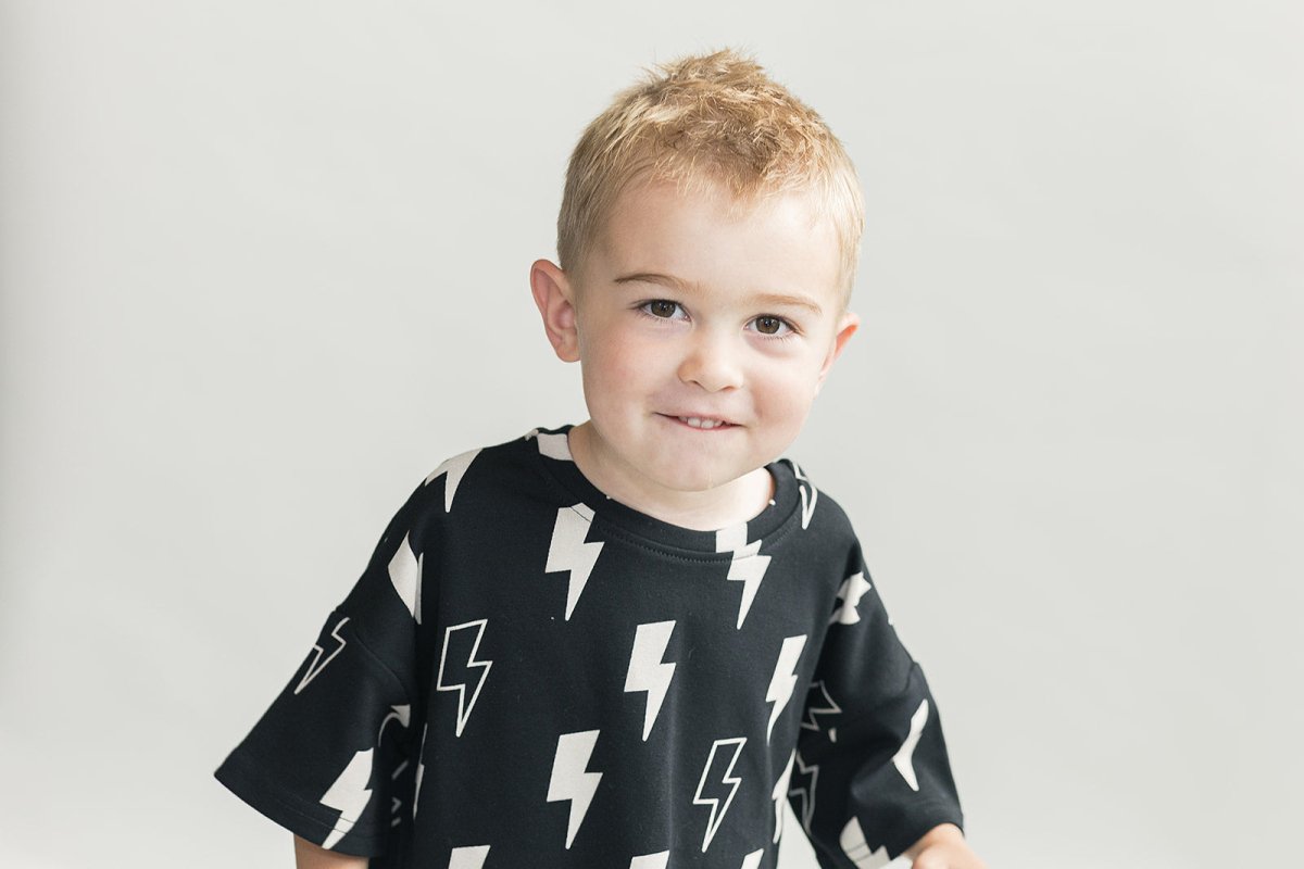 Shorts Set | Black Bolts - LITTLE RAD THINGS