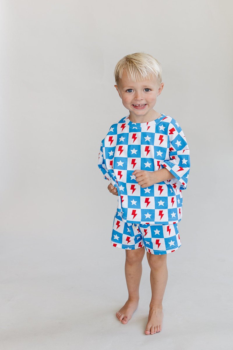 Shorts Set | Checks & Stars - LITTLE RAD THINGS