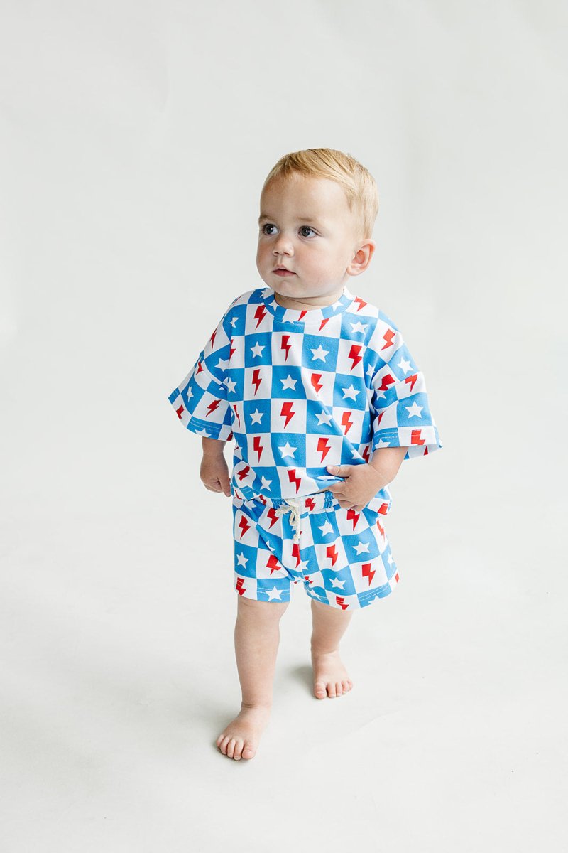 Shorts Set | Checks & Stars - LITTLE RAD THINGS
