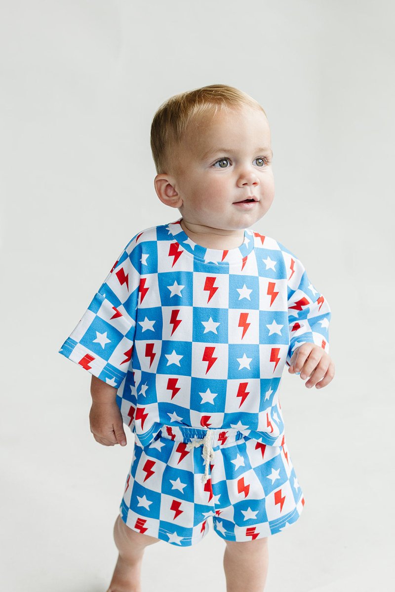 Shorts Set | Checks & Stars - LITTLE RAD THINGS