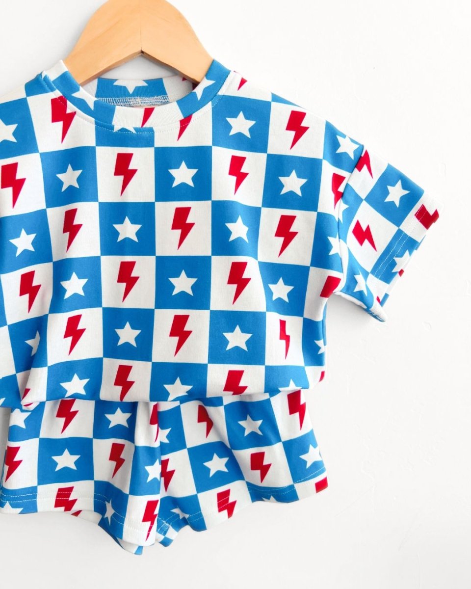 Shorts Set | Checks & Stars - LITTLE RAD THINGS