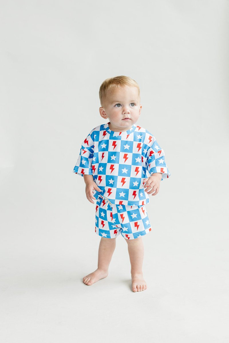 Shorts Set | Checks & Stars - LITTLE RAD THINGS